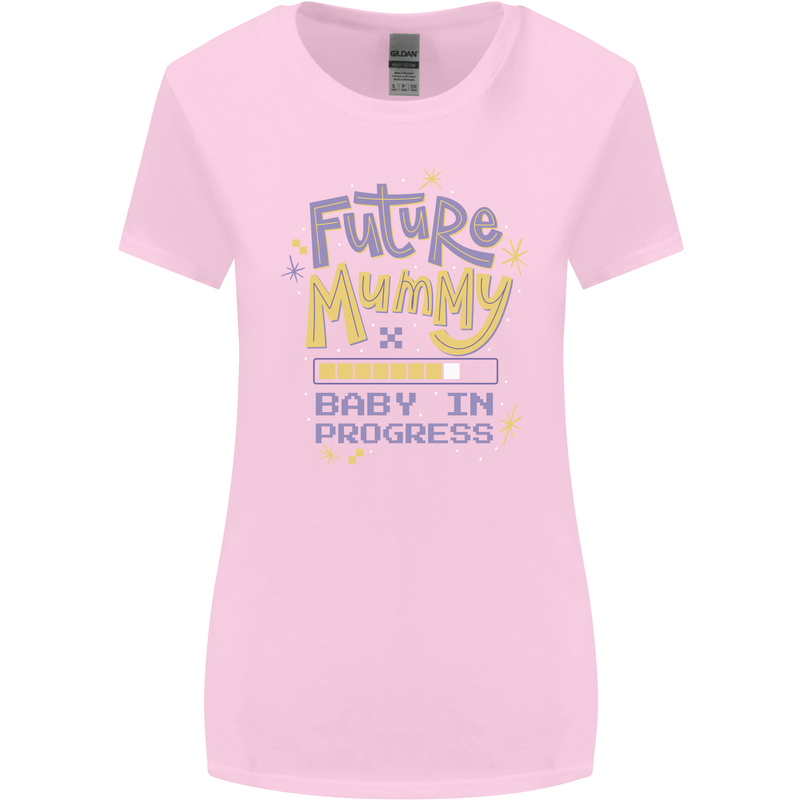 Future Mummy New Baby in Progress Pregnancy Womens Wider Cut T-Shirt Light Pink