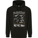 Future Palaeontologist Dinosaurs T-Rex Mens 80% Cotton Hoodie Black
