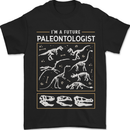 Future Palaeontologist Dinosaurs T-Rex Mens T-Shirt 100% Cotton Black