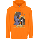 Future Spark Female Welder Welding Childrens Kids Hoodie Orange