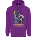 Future Spark Female Welder Welding Childrens Kids Hoodie Purple