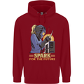 Future Spark Female Welder Welding Childrens Kids Hoodie Red