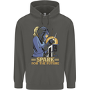Future Spark Female Welder Welding Childrens Kids Hoodie Storm Grey