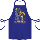 Future Spark Female Welder Welding Cotton Apron 100% Organic Royal Blue