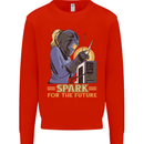 Future Spark Female Welder Welding Kids Sweatshirt Jumper Bright Red