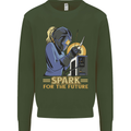Future Spark Female Welder Welding Kids Sweatshirt Jumper Forest Green
