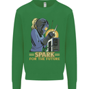 Future Spark Female Welder Welding Kids Sweatshirt Jumper Irish Green