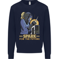 Future Spark Female Welder Welding Kids Sweatshirt Jumper Navy Blue