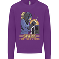 Future Spark Female Welder Welding Kids Sweatshirt Jumper Purple