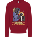 Future Spark Female Welder Welding Kids Sweatshirt Jumper Red