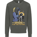 Future Spark Female Welder Welding Kids Sweatshirt Jumper Storm Grey