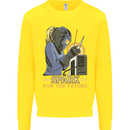 Future Spark Female Welder Welding Kids Sweatshirt Jumper Yellow