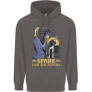 Future Spark Female Welder Welding Mens 80% Cotton Hoodie Charcoal