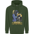 Future Spark Female Welder Welding Mens 80% Cotton Hoodie Forest Green
