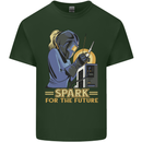 Future Spark Female Welder Welding Mens Cotton T-Shirt Tee Top Forest Green