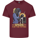 Future Spark Female Welder Welding Mens Cotton T-Shirt Tee Top Maroon