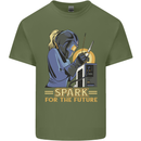 Future Spark Female Welder Welding Mens Cotton T-Shirt Tee Top Military Green