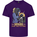 Future Spark Female Welder Welding Mens Cotton T-Shirt Tee Top Purple
