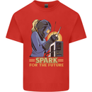 Future Spark Female Welder Welding Mens Cotton T-Shirt Tee Top Red