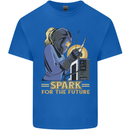 Future Spark Female Welder Welding Mens Cotton T-Shirt Tee Top Royal Blue