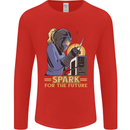 Future Spark Female Welder Welding Mens Long Sleeve T-Shirt Red