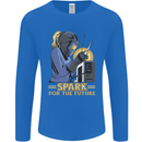 Future Spark Female Welder Welding Mens Long Sleeve T-Shirt Royal Blue