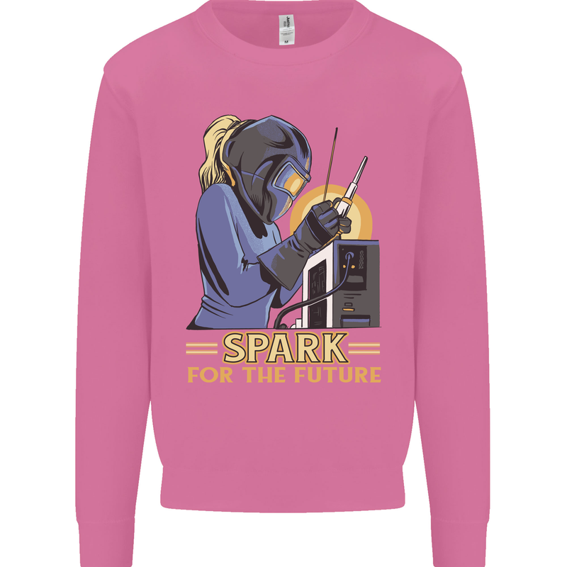Future Spark Female Welder Welding Mens Sweatshirt Jumper Azalea