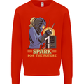 Future Spark Female Welder Welding Mens Sweatshirt Jumper Bright Red