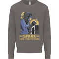 Future Spark Female Welder Welding Mens Sweatshirt Jumper Charcoal