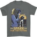Future Spark Female Welder Welding Mens T-Shirt 100% Cotton Charcoal