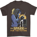 Future Spark Female Welder Welding Mens T-Shirt 100% Cotton Dark Chocolate