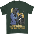 Future Spark Female Welder Welding Mens T-Shirt 100% Cotton Forest Green