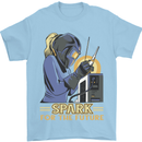 Future Spark Female Welder Welding Mens T-Shirt 100% Cotton Light Blue