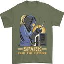 Future Spark Female Welder Welding Mens T-Shirt 100% Cotton Military Green
