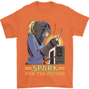 Future Spark Female Welder Welding Mens T-Shirt 100% Cotton Orange