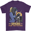 Future Spark Female Welder Welding Mens T-Shirt 100% Cotton Purple