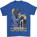Future Spark Female Welder Welding Mens T-Shirt 100% Cotton Royal Blue