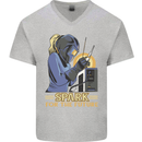 Future Spark Female Welder Welding Mens V-Neck Cotton T-Shirt Sports Grey