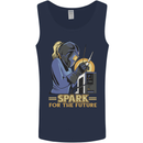 Future Spark Female Welder Welding Mens Vest Tank Top Navy Blue