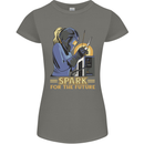 Future Spark Female Welder Welding Womens Petite Cut T-Shirt Charcoal