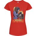 Future Spark Female Welder Welding Womens Petite Cut T-Shirt Red