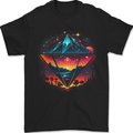 Futuristic Abstract Space Diamond Alien Mens T-Shirt 100% Cotton Black