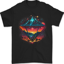 Futuristic Abstract Space Diamond Alien Mens T-Shirt 100% Cotton Black