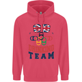 GB Drinking Team Funny Stag Do Doo Beer Childrens Kids Hoodie Heliconia