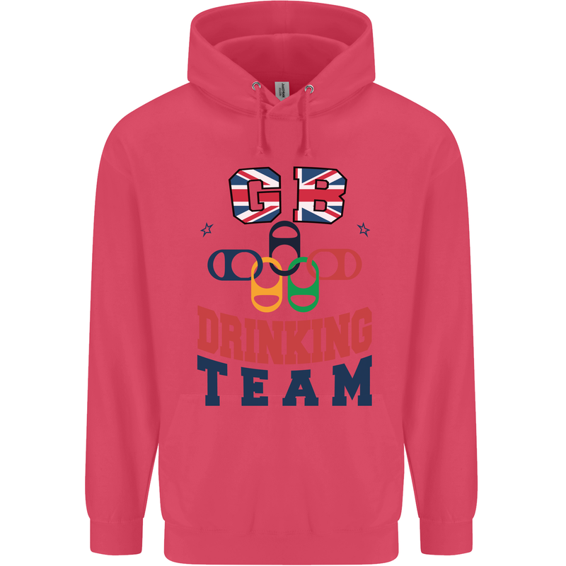 GB Drinking Team Funny Stag Do Doo Beer Childrens Kids Hoodie Heliconia
