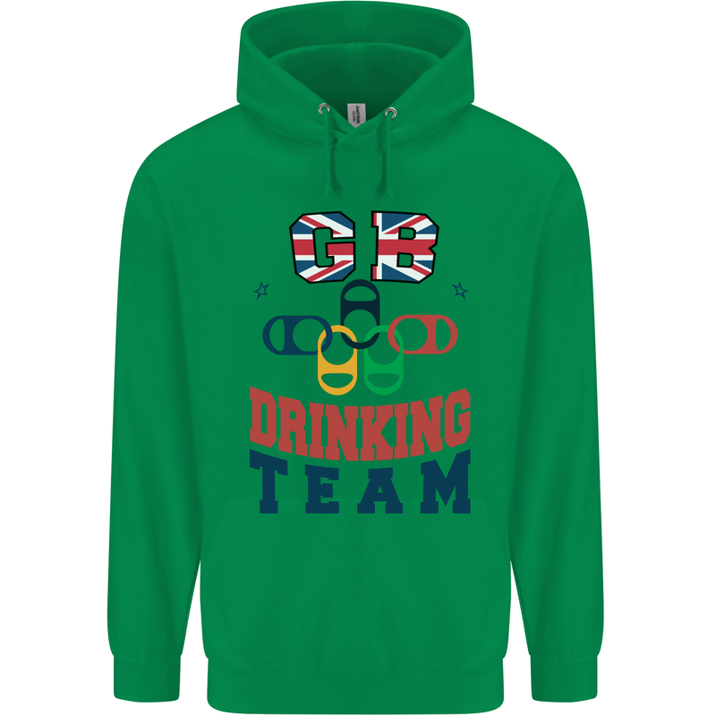 GB Drinking Team Funny Stag Do Doo Beer Childrens Kids Hoodie Irish Green