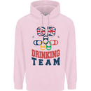 GB Drinking Team Funny Stag Do Doo Beer Childrens Kids Hoodie Light Pink