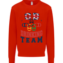 GB Drinking Team Funny Stag Do Doo Beer Kids Sweatshirt Jumper Bright Red