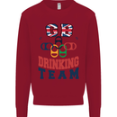 GB Drinking Team Funny Stag Do Doo Beer Kids Sweatshirt Jumper Red