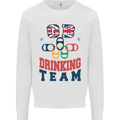 GB Drinking Team Funny Stag Do Doo Beer Kids Sweatshirt Jumper White